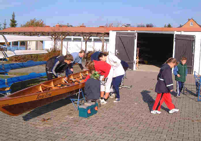 Aufriggern von Tante Trine,