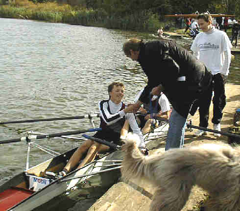 Christian im Boot